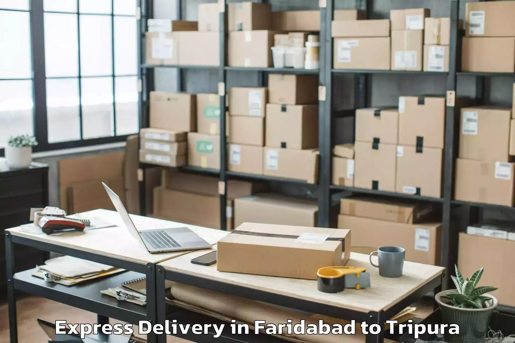 Discover Faridabad to Ambassa Express Delivery